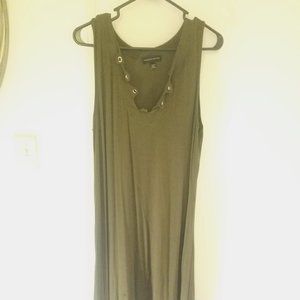 Dark green maxi dress